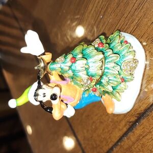 Disney Dept 56 Limouge Collectible Goofy Festive Figurine